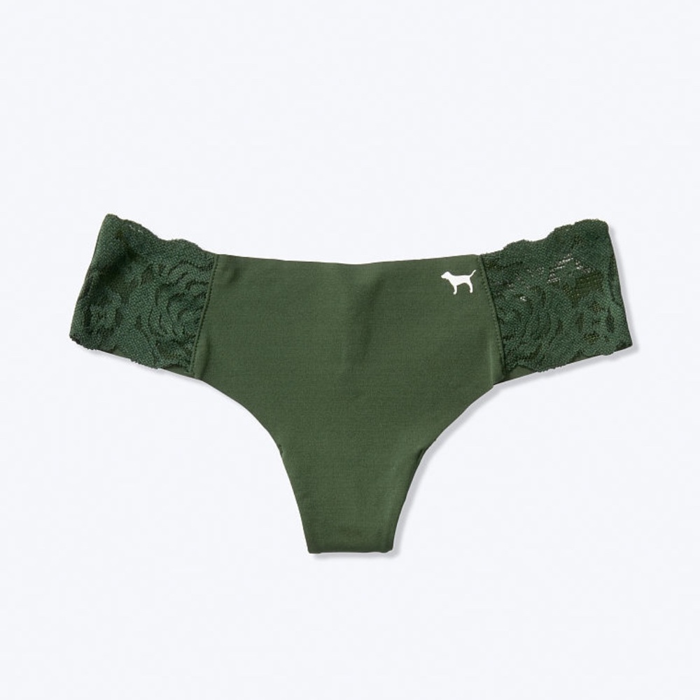 VS PINK No-Show Lace Trim Thong